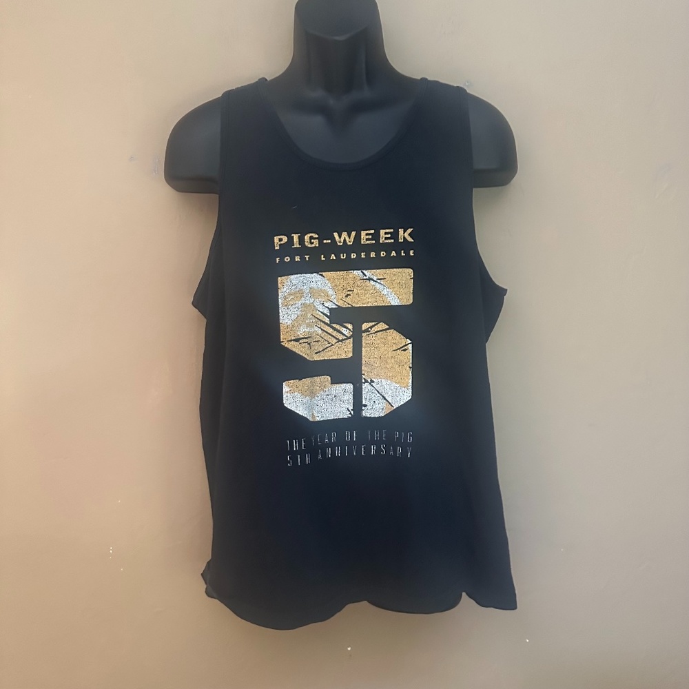 Chris Lopez Pig Week Tank Top Large 100% Cotton